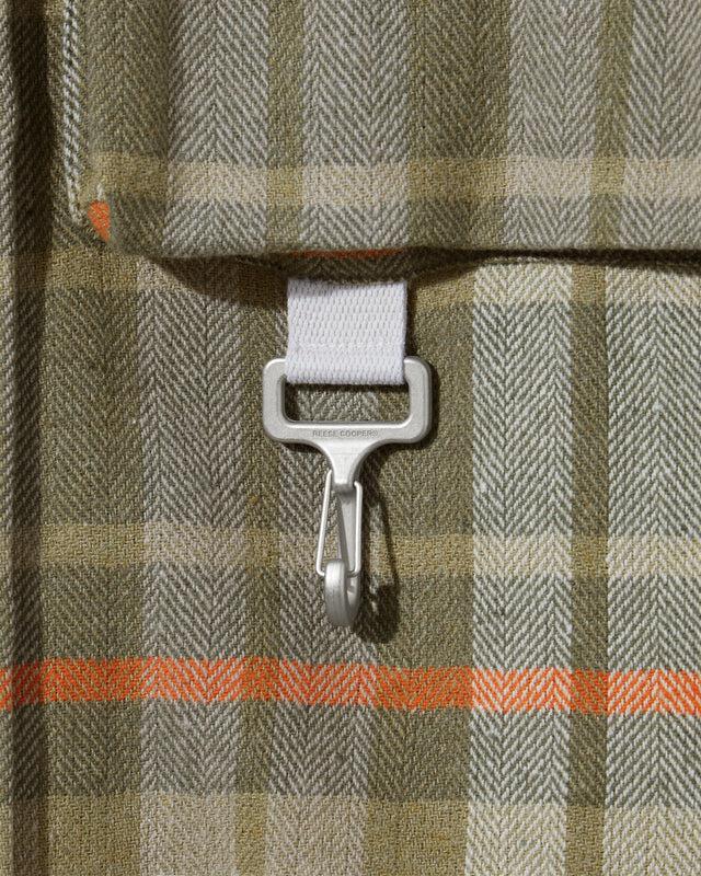 Reese Cooper RCI Reserve: Cargo Shirt In Khaki Park Plaid Cotton Flannel