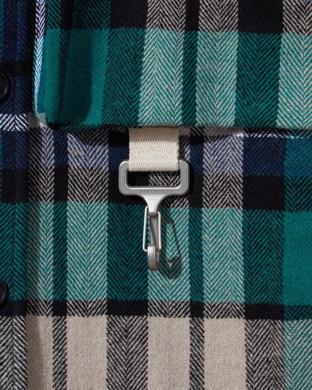 Reese Cooper RCI Reserve: Cargo Shirt In Navy Park Plaid Cotton Flannel