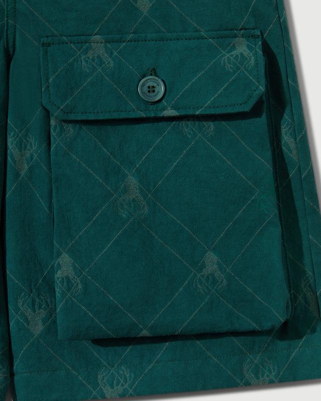 Reese Cooper RCI Reserve: Cargo Short In Forest Deer Cotton Jacquard