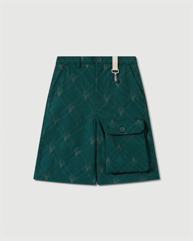 reese cooper RCI Reserve: Cargo Short in Forest Deer Cotton Jacquard