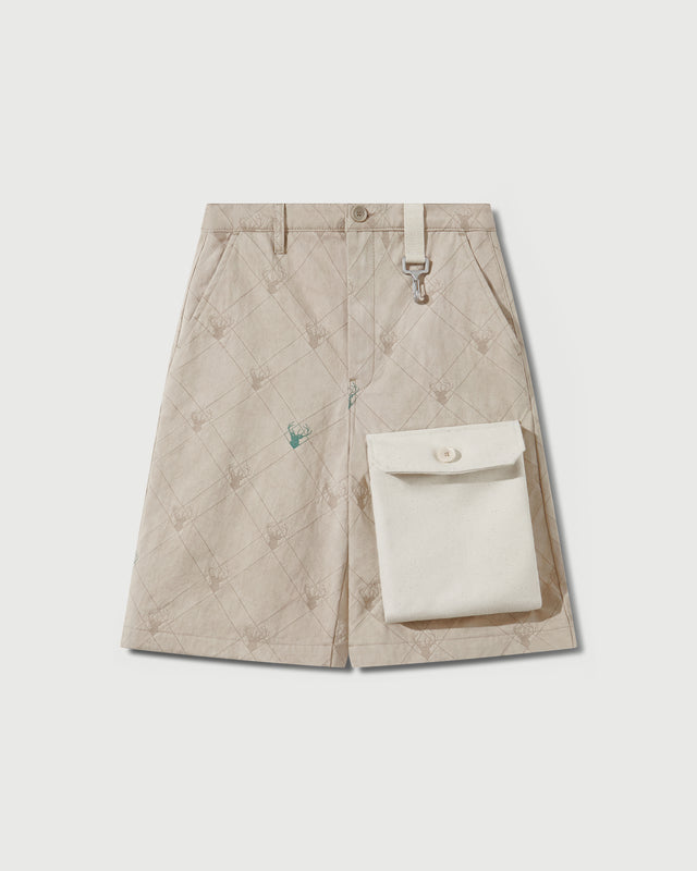 reese cooper RCI Reserve: Cargo Short in Tan Deer Cotton Jacquard