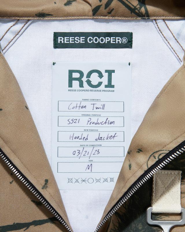 Reese Cooper RCI Reserve: Hooded Jacket In Brush Camo Cotton Twill