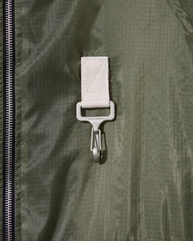 Reese Cooper RCI Reserve: Hooded Jacket In Green Nylon Ripstop