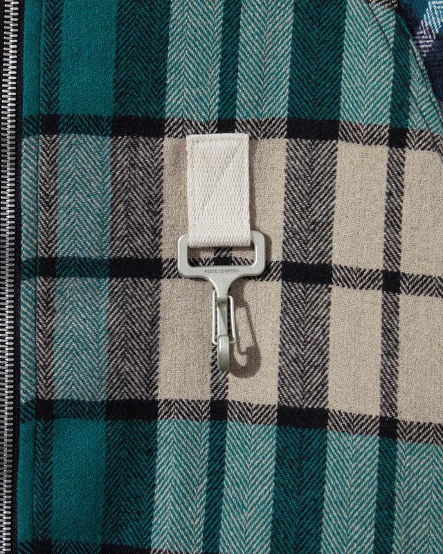 Reese Cooper RCI Reserve: Hooded Jacket In Navy Park Plaid Cotton Flannel
