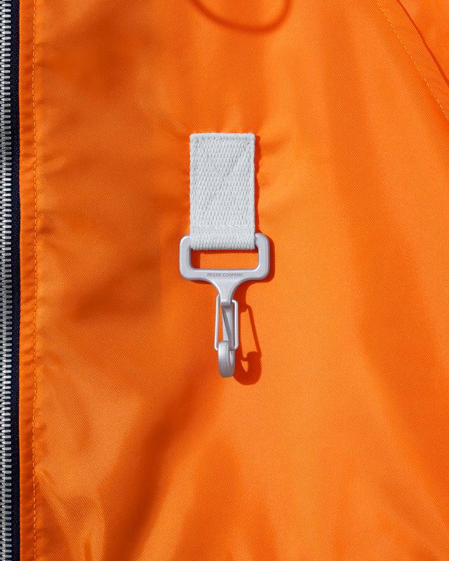 Reese Cooper RCI Reserve: Hooded Jacket In Orange Nylon Twill