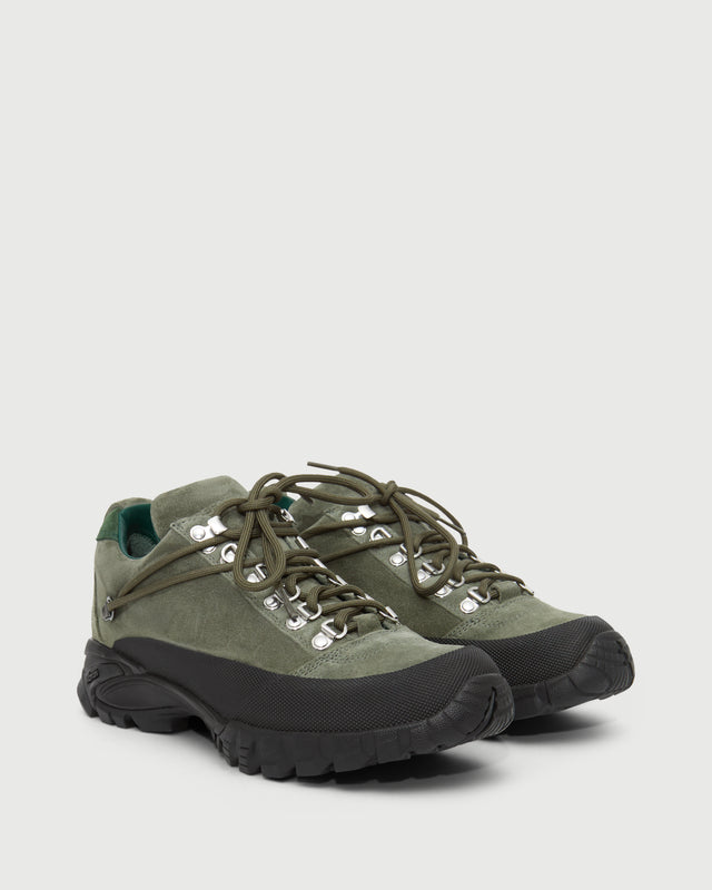 Reese Cooper Gabriel Sneaker In Olive Suede