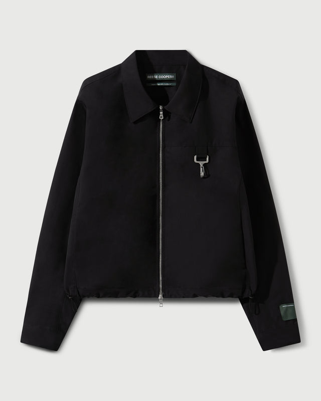 Reese Cooper Laminated Nylon Work Jacket In Black