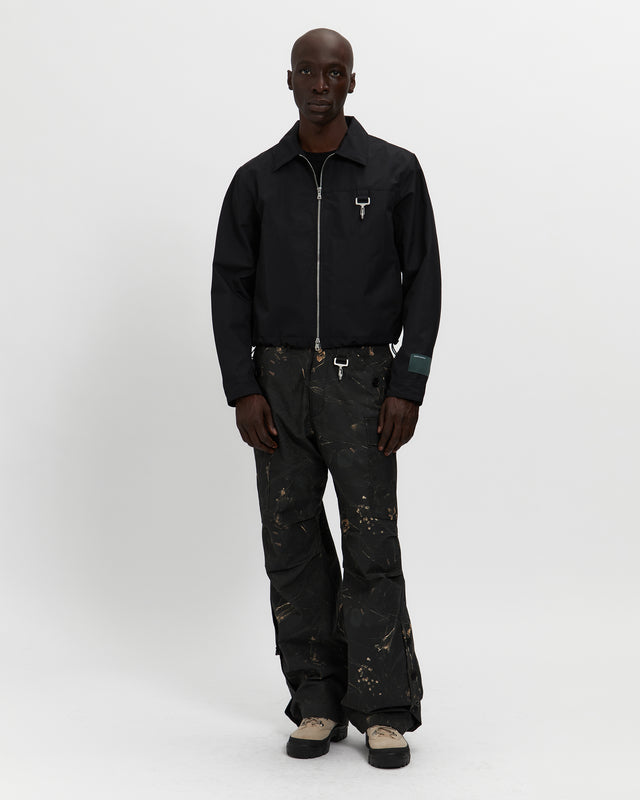 Reese Cooper Laminated Nylon Work Jacket In Black