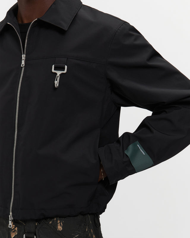 Reese Cooper Laminated Nylon Work Jacket In Black