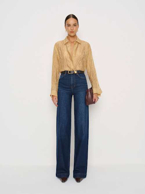reformation Bex Super Stretch High Rise Wide Leg Jeans