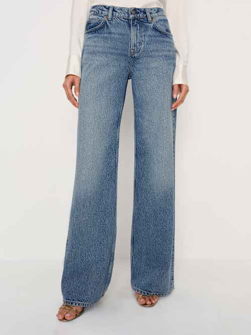 Reformation Cary Low Rise Slouchy Wide Leg Jeans Colorado
