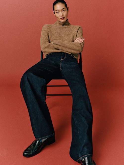 Reformation March Regenerative Wool Cropped Turtleneck