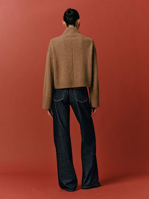 Reformation March Regenerative Wool Cropped Turtleneck