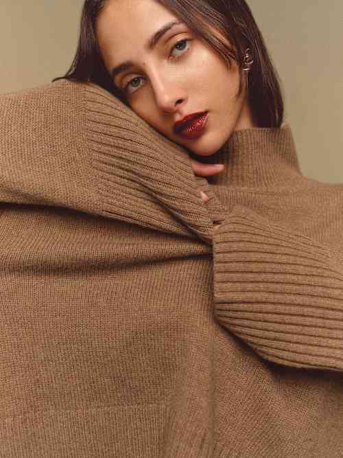 reformation March Regenerative Wool Cropped Turtleneck