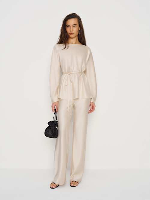 reformation Aubrey Satin Two Piece