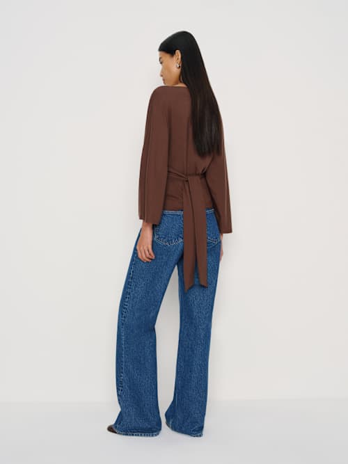 Reformation Avery Long Sleeve Knit Top