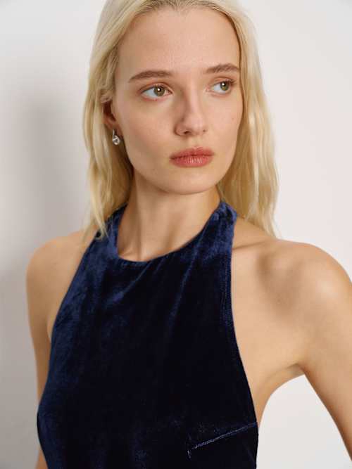 Reformation Avielle Velvet Dress