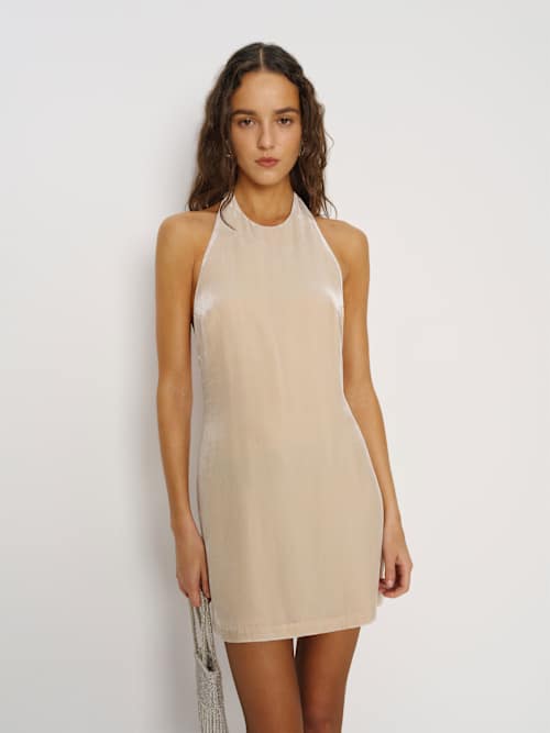 Reformation Avielle Velvet Dress