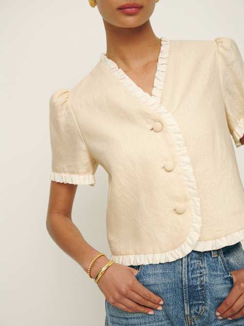 Reformation Bess Linen Top
