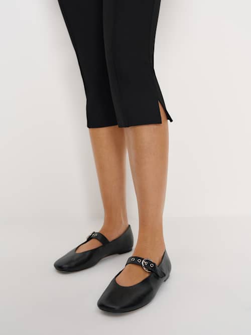 Reformation Bethany Ballet Flat Black