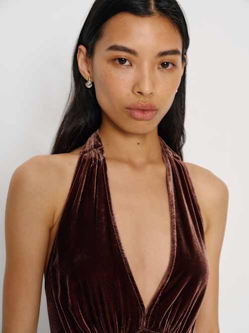 Reformation Briony Velvet Dress