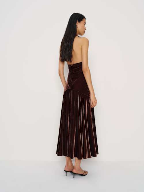 Reformation Briony Velvet Dress