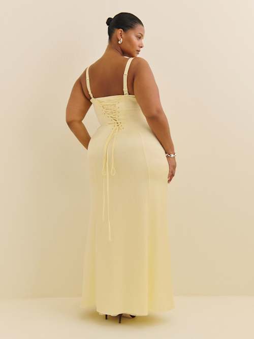 Reformation Britney Satin Dress Es