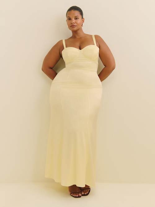 reformation Britney Satin Dress Es