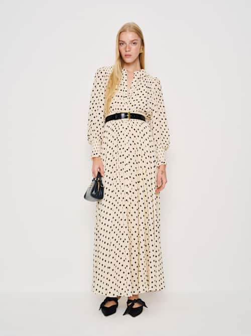 Reformation Brown Sugar Ruffle Dress