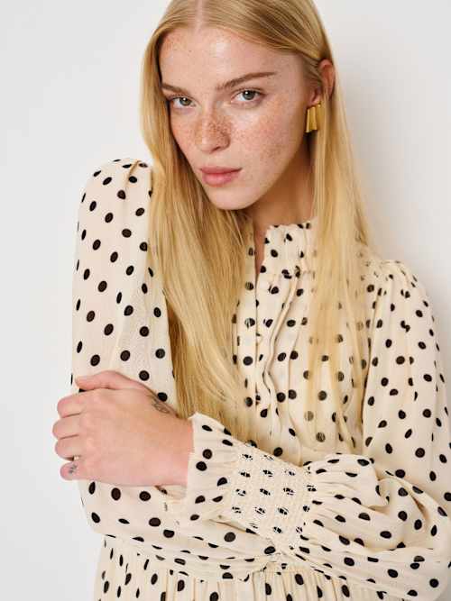 Reformation Brown Sugar Ruffle Dress