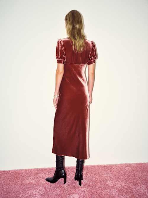 Reformation Camille Velvet Dress