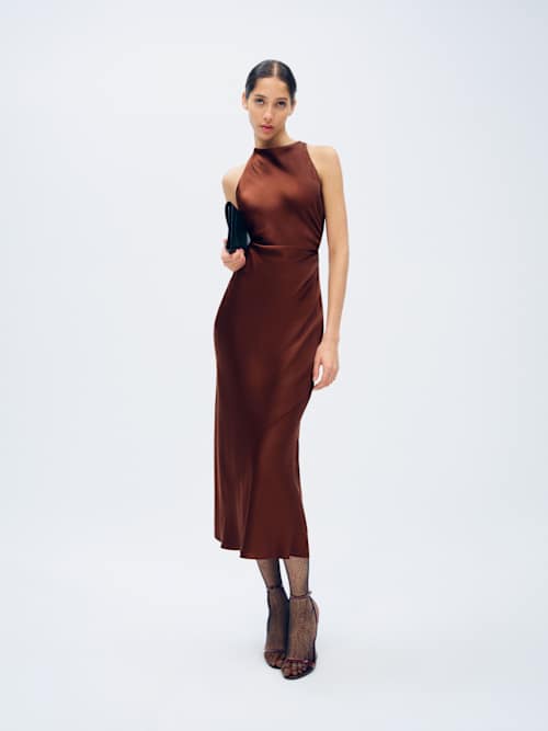 Reformation Casette Silk Dress