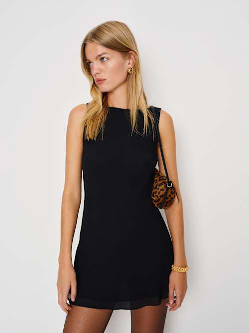Reformation Dale Dress Black