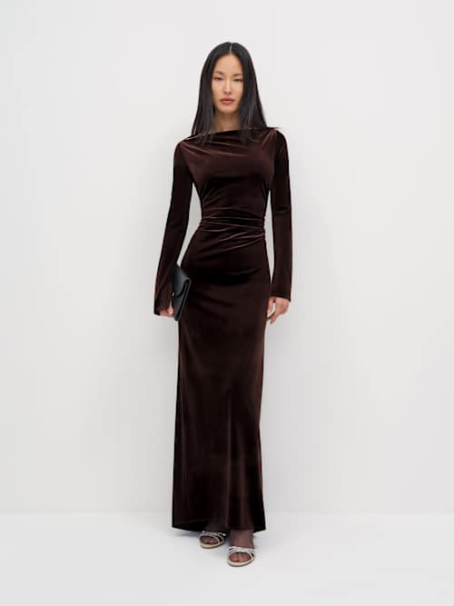 reformation Donya Velvet Dress