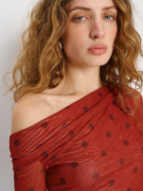 Reformation Elio Knit Top Hot To Dot