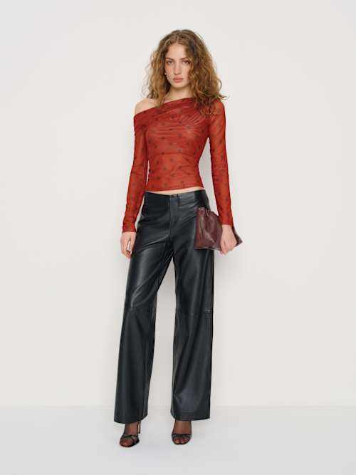 Reformation Elio Knit Top Hot To Dot