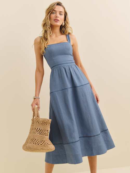 Reformation Everett Linen Dress