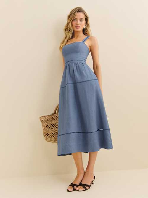 reformation Everett Linen Dress