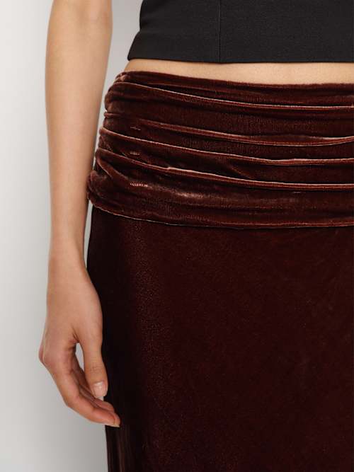 Reformation Evie Velvet Skirt
