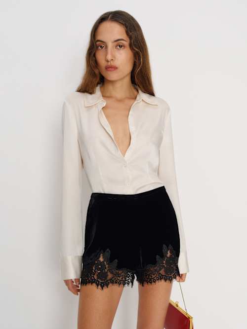 Reformation Fern Velvet Short