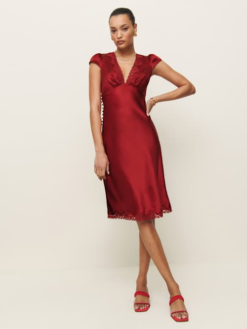 Reformation Florence Silk Dress