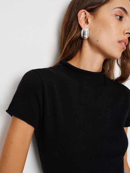 Reformation Harvest Thread Cashmere Mock Neck