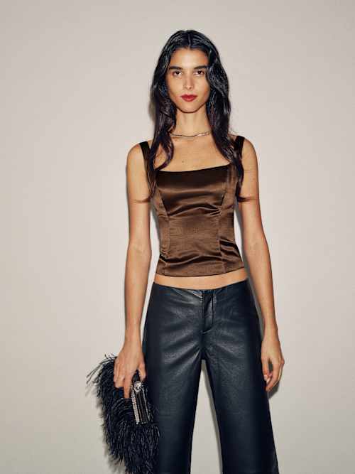 Reformation Hayes Silk Top