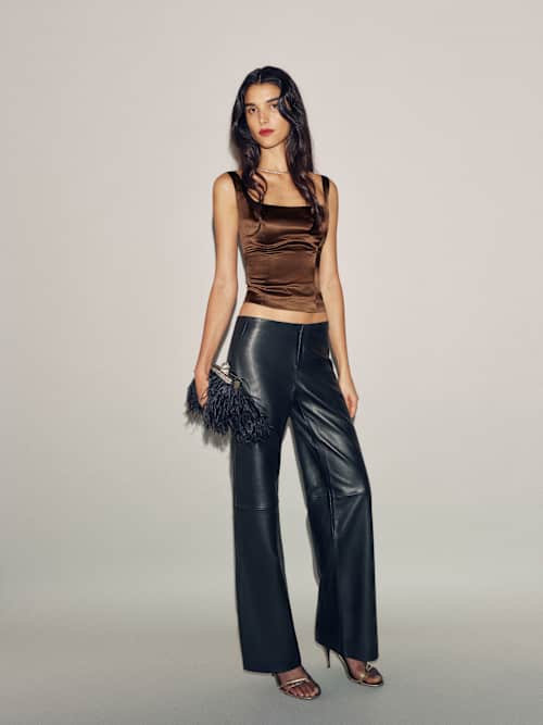 reformation Hayes Silk Top