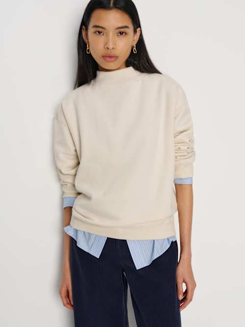 Reformation Jade Mock Neck Sweatshirt
