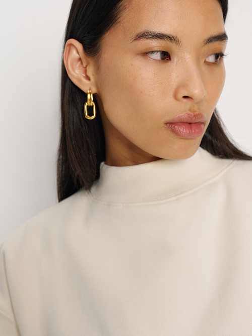 Reformation Jade Mock Neck Sweatshirt