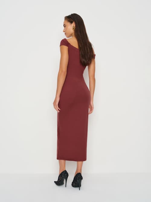 Reformation Jamen Knit Dress Chianti