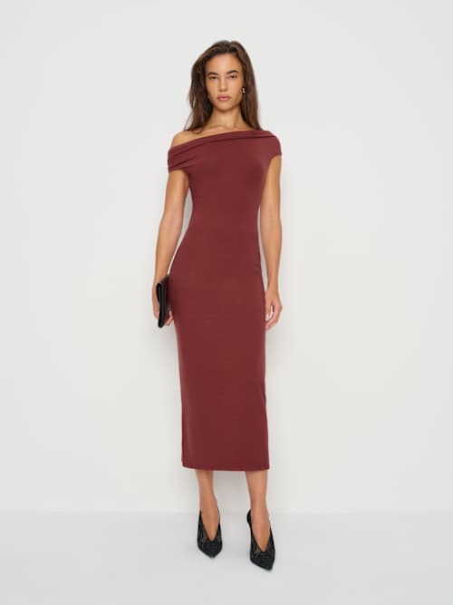reformation Jamen Knit Dress Chianti
