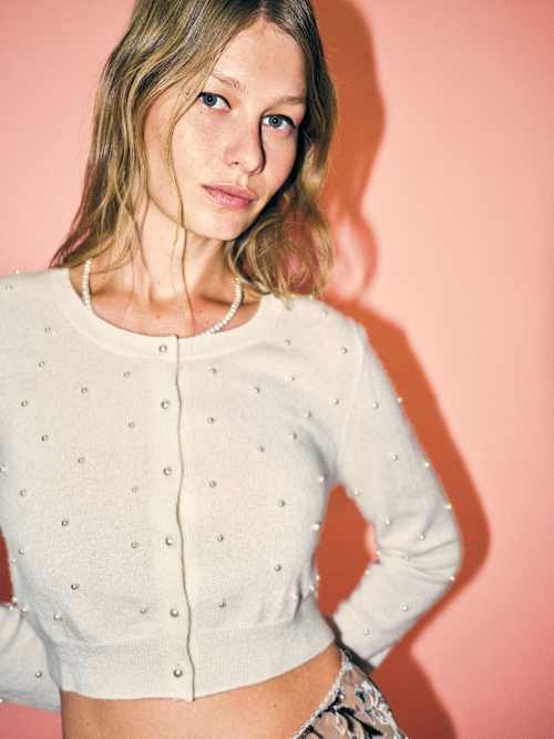 Reformation Janie Cashmere Crew Cardigan