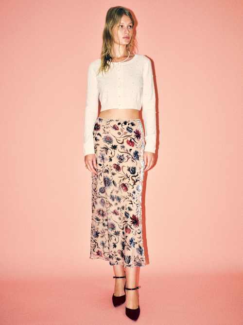 Reformation Janie Cashmere Crew Cardigan